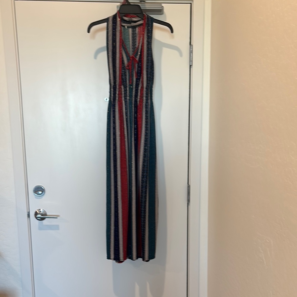Striped Multicolor Sleeveless Dress